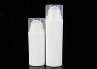 贅沢30mlの空気のない化粧品は白いプラスチック ローションの魔法瓶をびん詰めにします