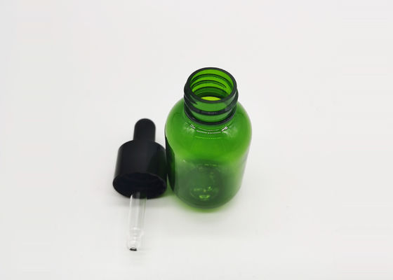 緑ペット プラスチック30ml精油の点滴器のびんの化粧品の包装