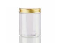広い口の金のアルミニウムふたが付いている明確なプラスチック250g表面クリームの瓶