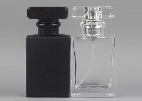 化粧品の極度の明確な香水のガラス ビン50ml 100mlの黒マットは設計を曇らしました